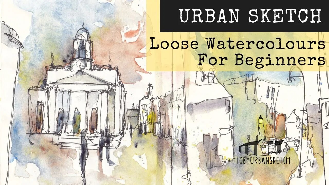 Urban Sketching - Beginners' Tutorial on Loose Wet on Wet Watercolours