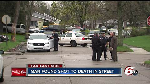 Man found shot to death in street on Indy's east side