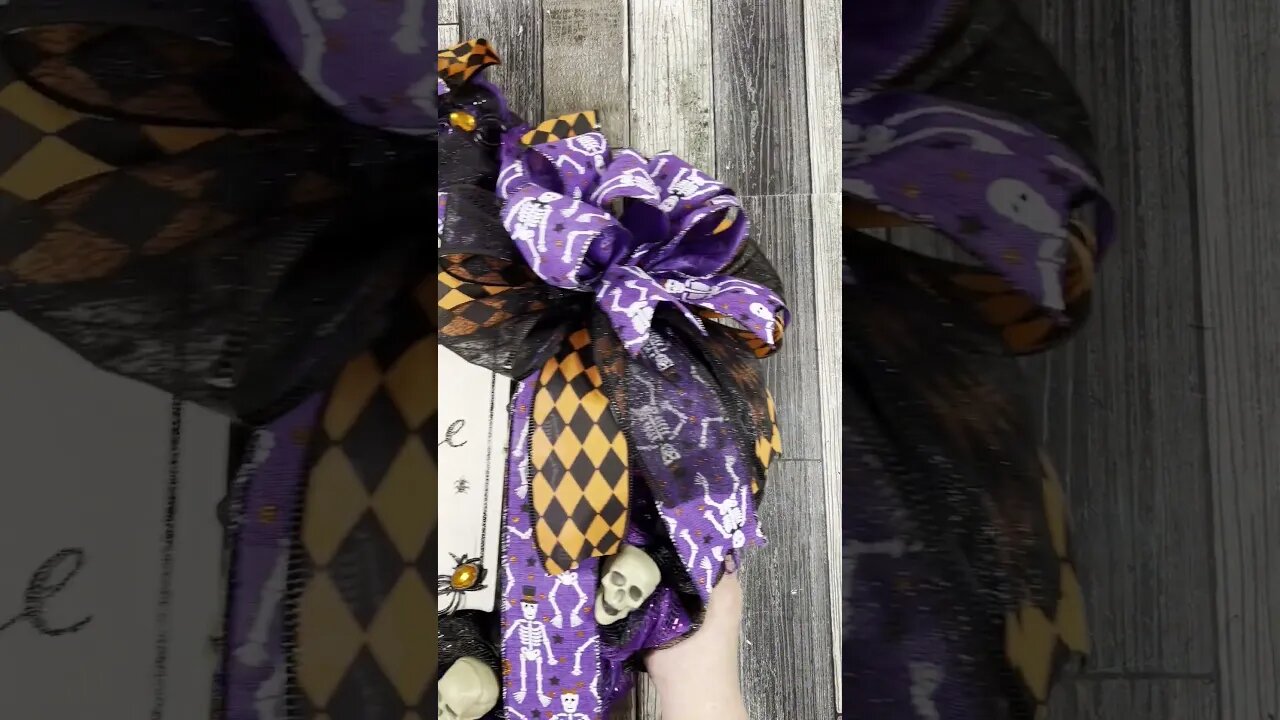 Dollar Tree Skeleton Halloween Wreath Full Tutorial Playlist Halloween #halloween #dollartree