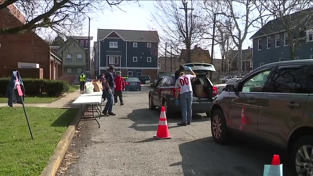 The May Dugan Center in Cleveland has to double their food distributions monthly to keep up with community needs