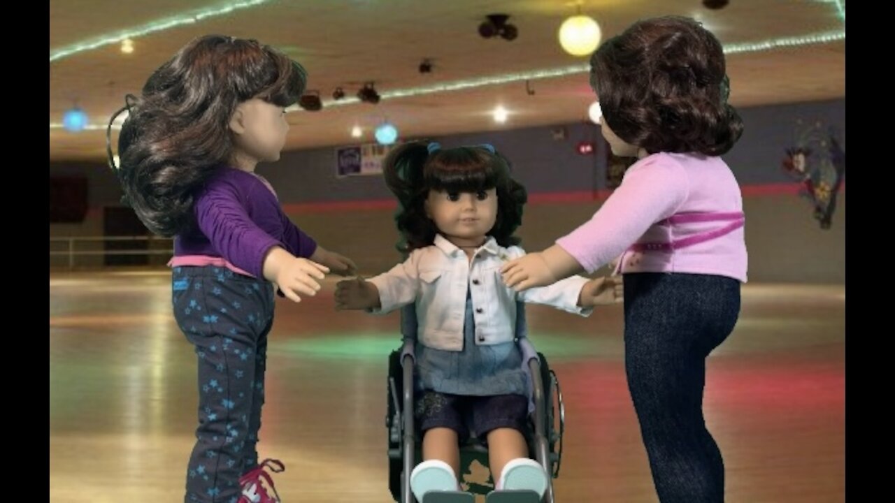 Roller Skating! An American Girl doll stop motion