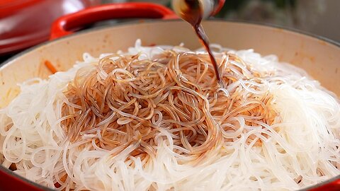Funchoza (Chinese noodles). Simple, fast and incredibly tasty!