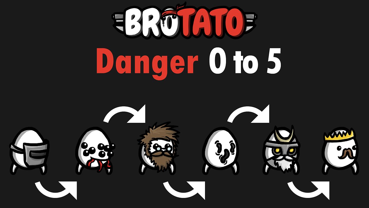 Beating Brotato wave 20 boss-fights (danger 0 to 5) with Engineer/Mutant/Explorer/Ghost/Cyborg/King.