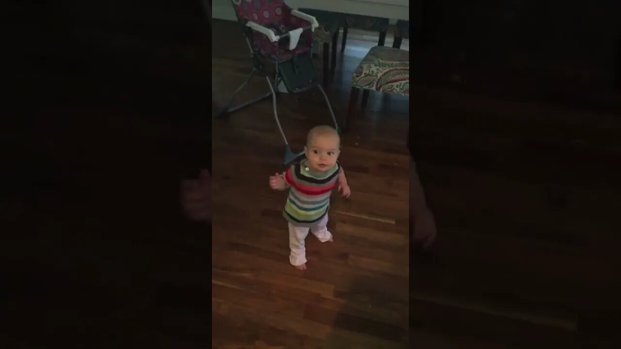 Baby Keira walking!