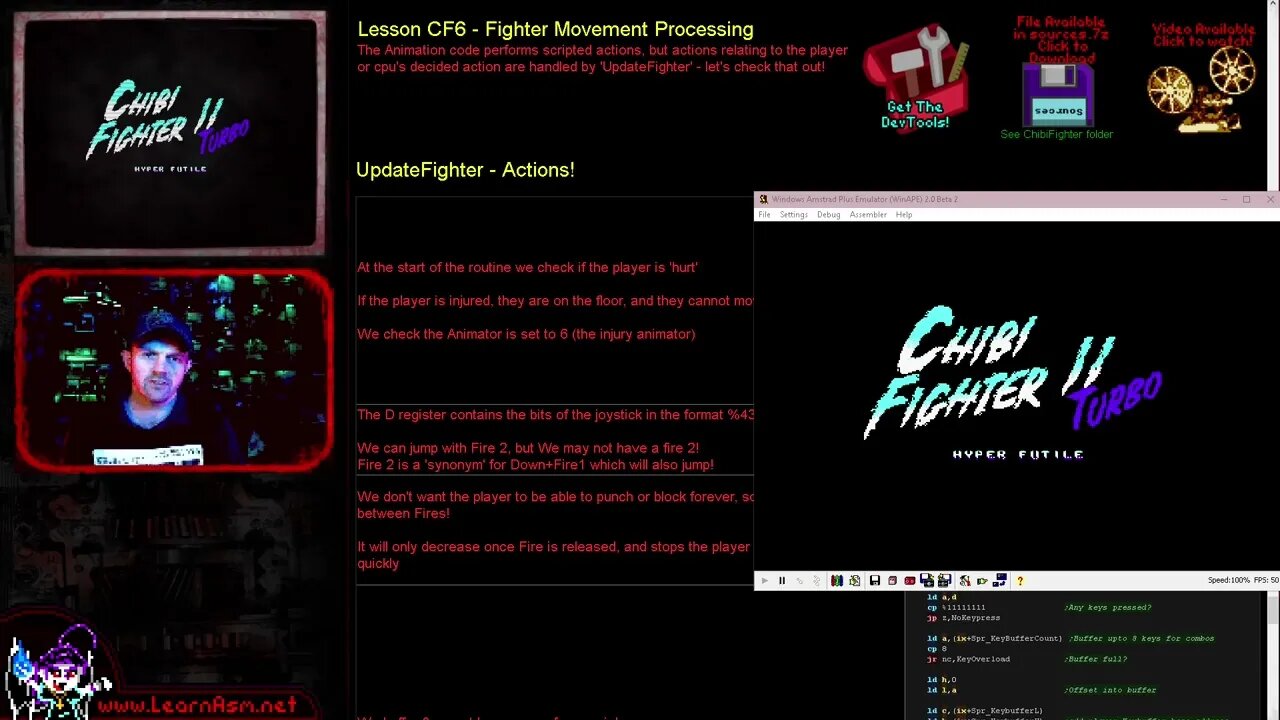 Fighter Movement Processing - Chibifighter SF2 parody - Lesson CF6