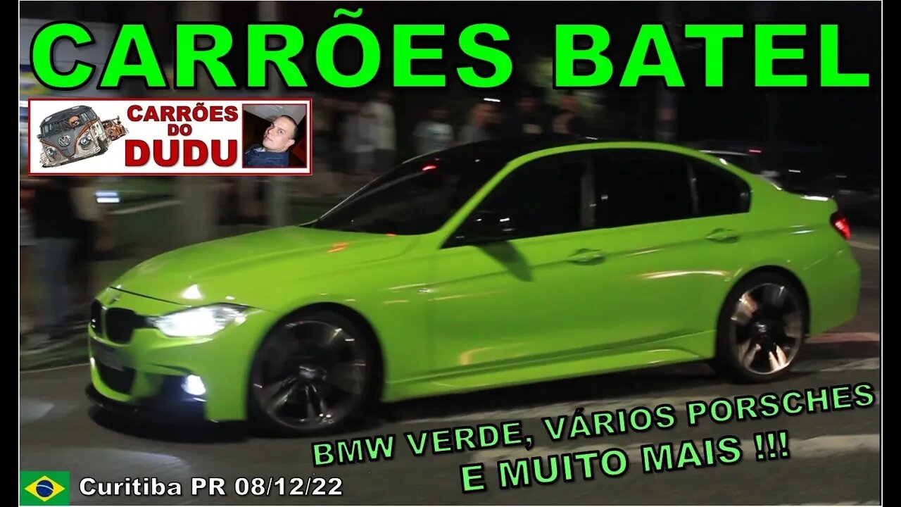 BMW M3 VERDE PORSCHE 550 spyder Carrões Batel 08/12/22 Carrões Dudu Curitiba BRASIL Brazilian cars