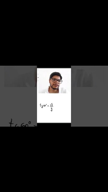 Razões trigonométricas Tangente de 60° #matemática #tangents #shorts #enem2023