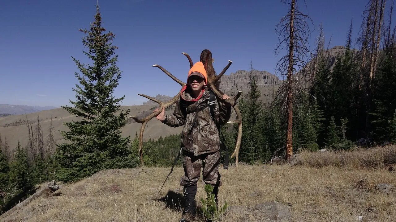 KILL SHOT! 14 year old takes down first ever bull elk!