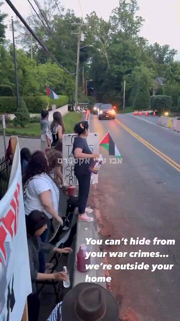 Outside Anthony Blinken's house. Dummies protesting against the guy who keeps blocking Israe? Ha?l