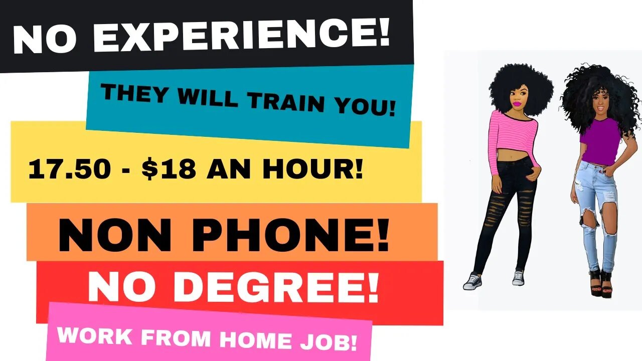 No Experience They Will Train You $17.50 - $18 An Hour Non Phone No Degree Work From Home Job