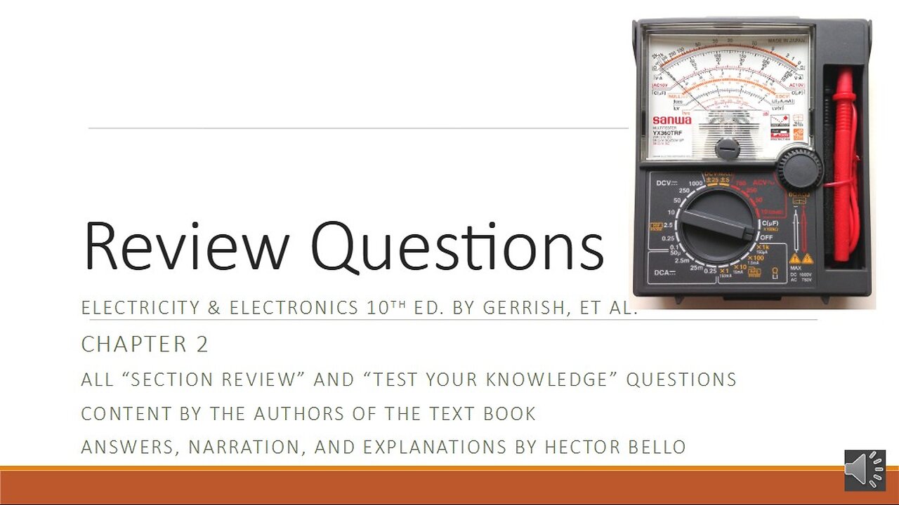 02 Meters, electric shock, CPR, and schematics - Review and review questions