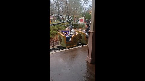 riding a roller coaster during christmas -at-silver-dollar-city