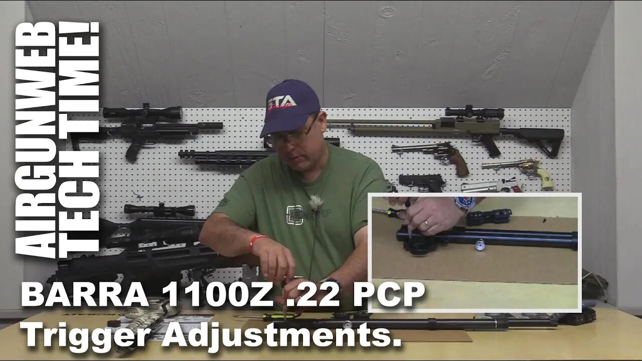 AIRGUNWEB TECH TIME - BARRA 1100Z 22 PCP Trigger Adjustments for optimal pull weight & trigger break