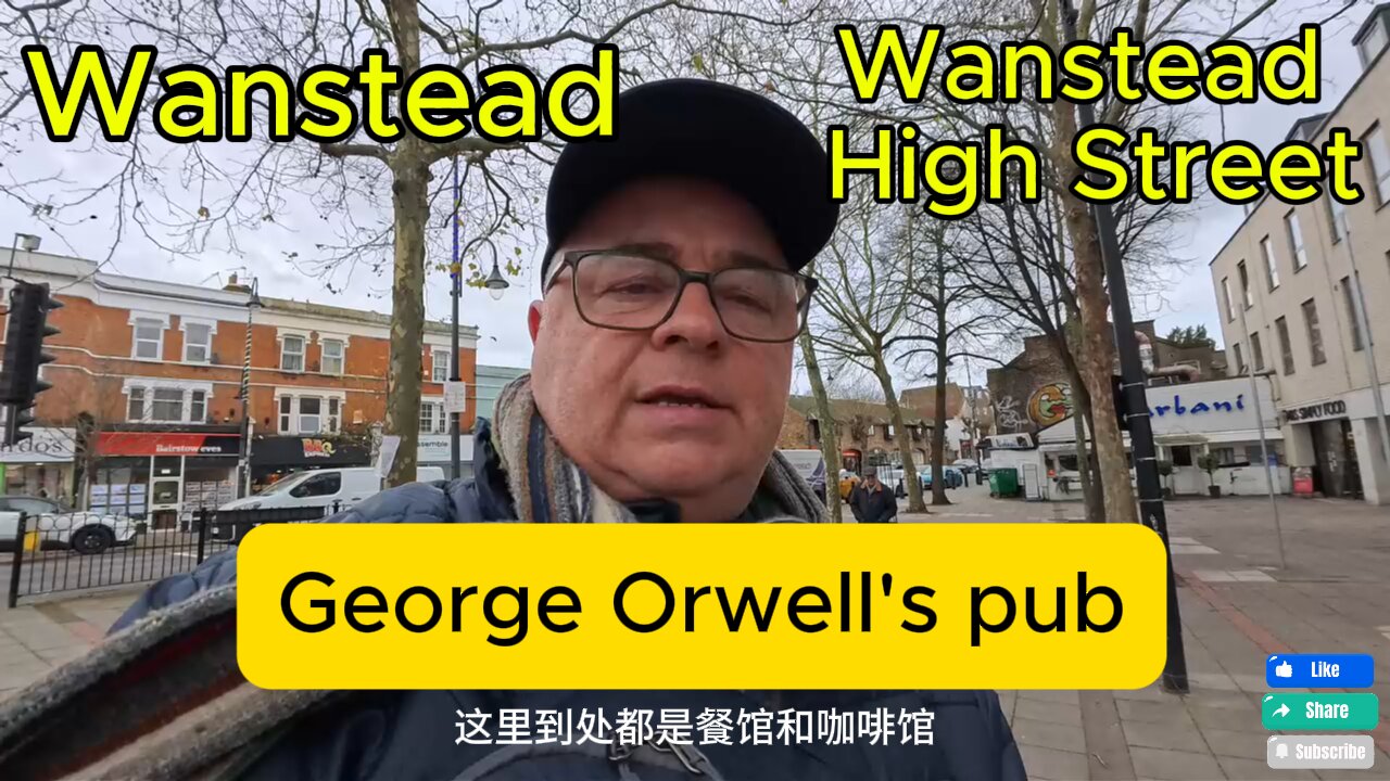 4k Video Of Wanstead High Street's Restaurants, Cafes, Pubs & Parks With Chinese Subtitles