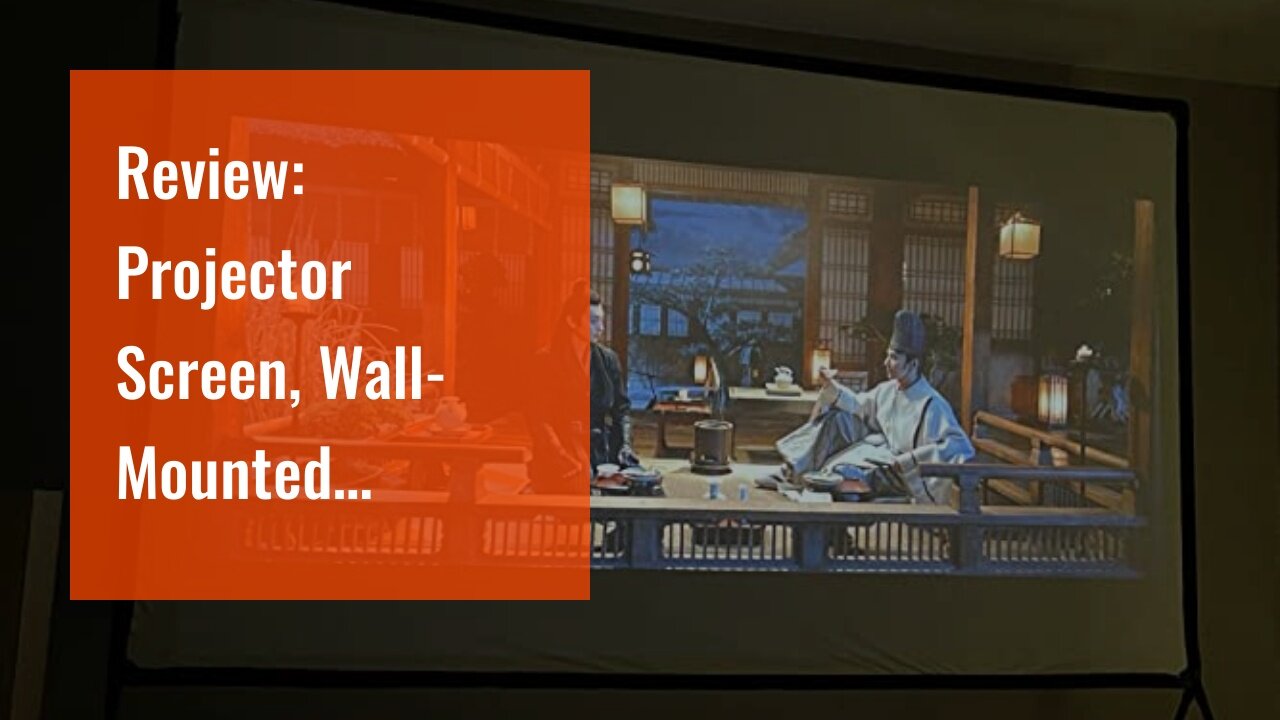 Review: Projector Screen, Wall-Mounted Projector Screen with Stand, HD 3D Wrinkle-Free Outdoor...