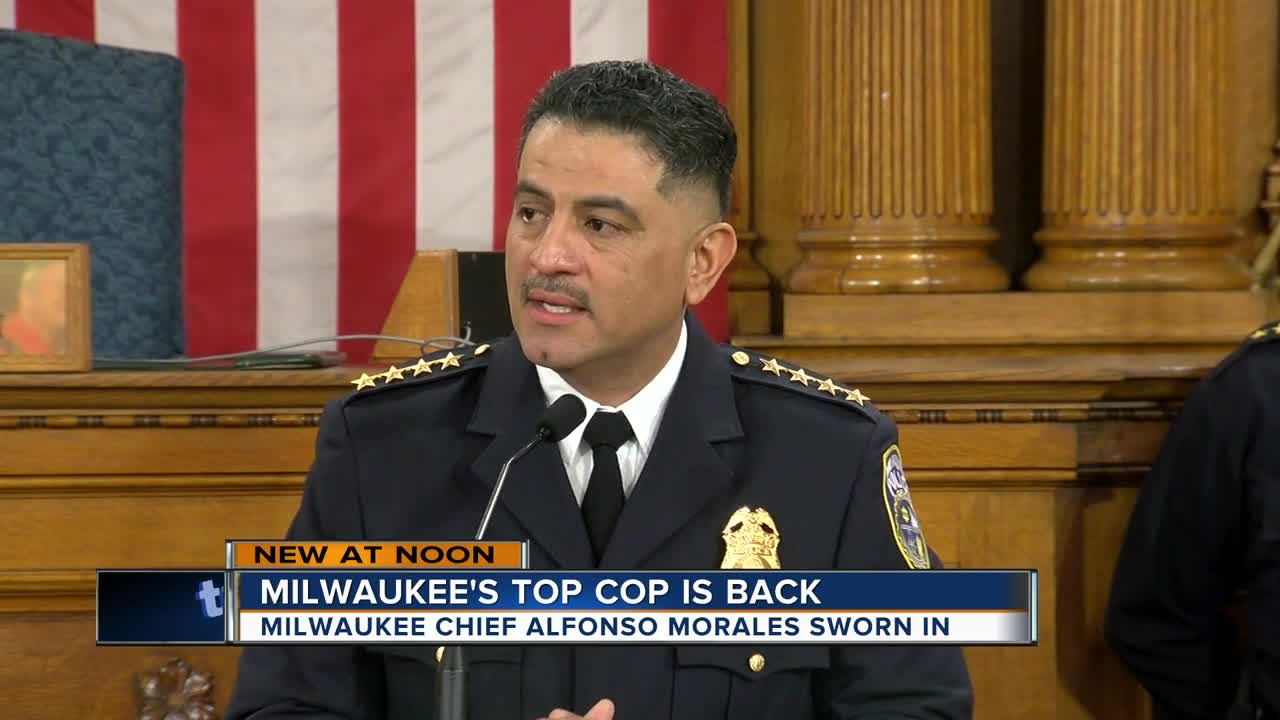 Alfonso Morales sworn in for new four-year term as Milwaukee's police chief