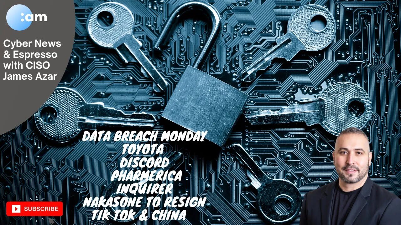 Cyber News: Data Breach Monday Toyota, Discord, PharMerica, Inquirer, Nakasone to Resign, & China