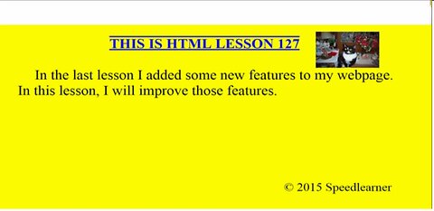 HTML Lesson 127