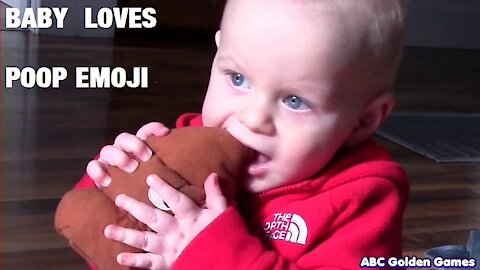 Cute Baby Loves His Poop Emoji