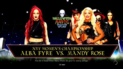 NXT Halloween Havoc 2022 Mandy Rose vs Alba Fyre for the NXT Women's Title