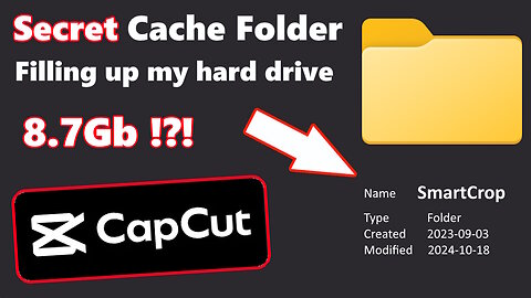 CapCut PC "SmartCrop" Folder - Wasting 8GB of storage!