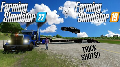 TRICK SHOTS IN FARMING SIMULATOR!!