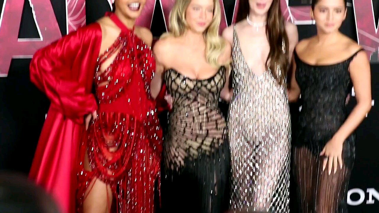 Celeste O'Connor, Sydney Sweeney, Dakota Johnson and Isabela Merced - 'Madame Web' Red Carpet