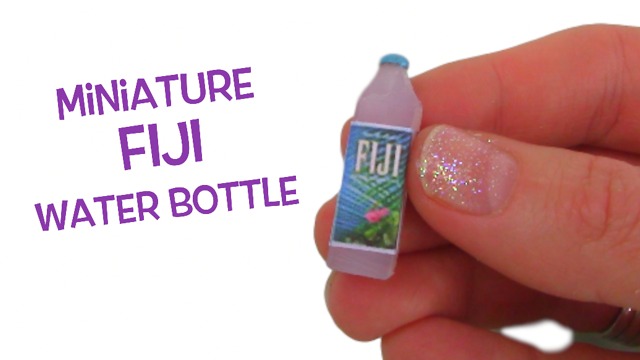 Miniature Fiji water bottle DIY tutorial