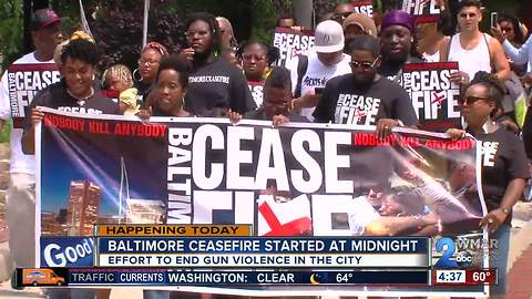 Ceasefire underway in Baltimore City