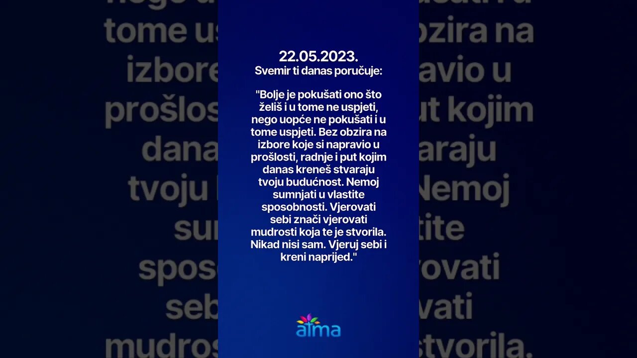 Poruka Svemira 22.05.2023. 💙