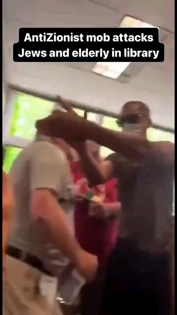 Pro-Palestinazis attacking elder Jews in library in Asheville,NC. Throw phone so it doesn’t get out