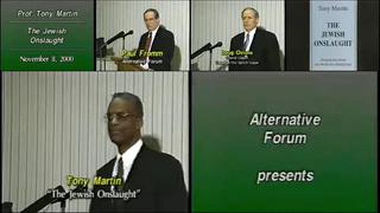 TRUTH ABOUT THE TRANSATLANTIC SLAVERY COMPLEX (DR. TONY MARTIN) & 'THE JEWISH ONSLAUGHT...'