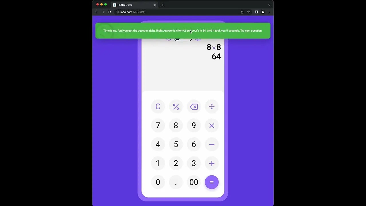 Fastest Finger Game | Calculator Game | flutter | macOS