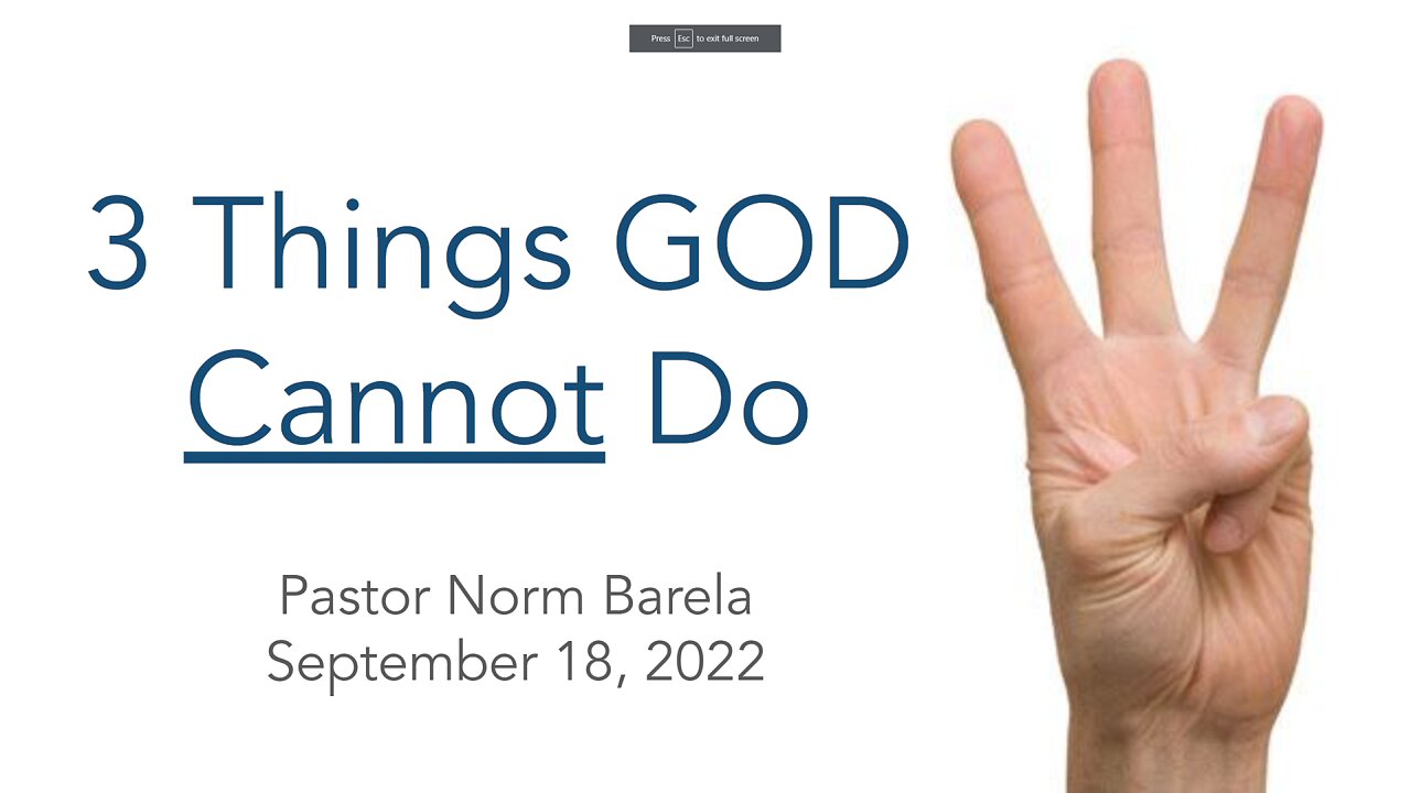 Three Things God Cannot Do