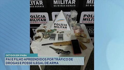 Detidos em Ipaba: Pai e Filho Apreendidos por Tráfico de Drogas e Posse Ilegal de Arma.