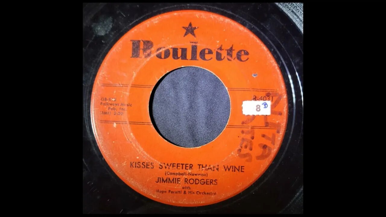Jimmie Rodgers With Hugo Peretti & His Orchestra – Kisses Sweeter Than Wine