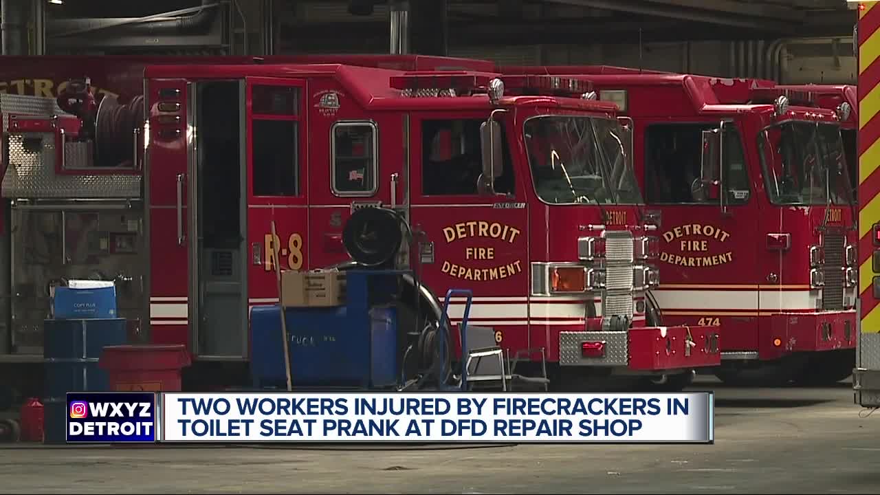 Detroit employees hurt when firecrackers exploded in toilets as part of prank