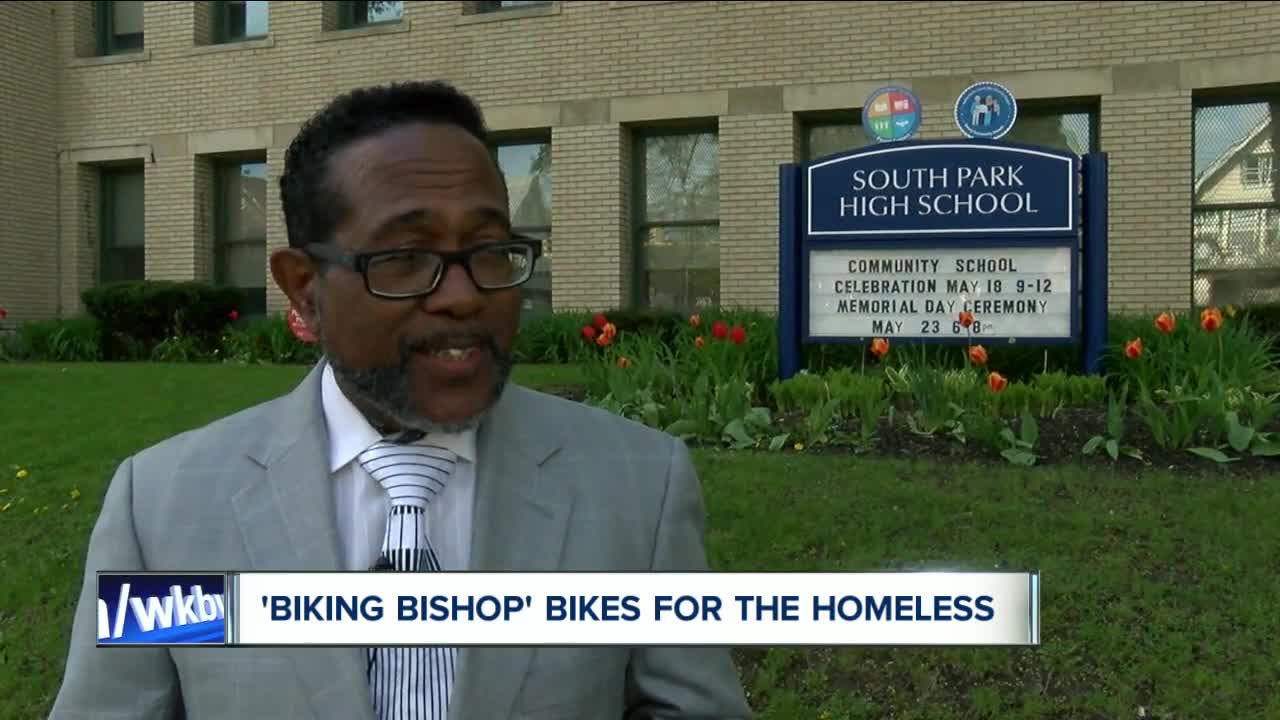 Biking Bishop plans to ride bicycle for 3,000 miles to raise funds for the homeless, less fortunate