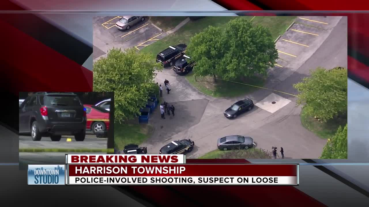 Officer-involved shooting reported in Harrison Township; suspect still on the loose