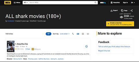 Some Shark movies... IMDB