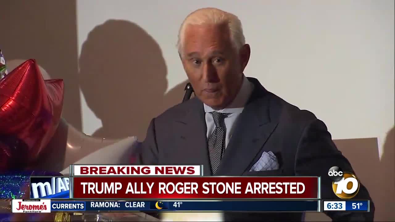 Trump associated Roger Stone arrested, faces federal charges