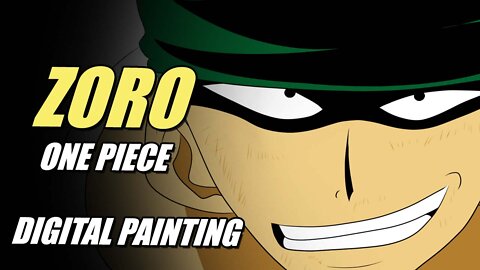 Zoro One Piece digital painting