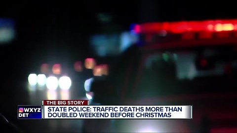 State Police: Traffic deaths more than doubled weekend before Christmas