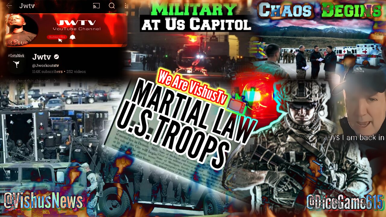 The Military At U.S. Capitol, Chaos Begins With Martial Law... #VishusTv 📺