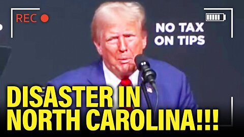 Trump CRUMBLES in DISASTER SPEECH in North Carolina