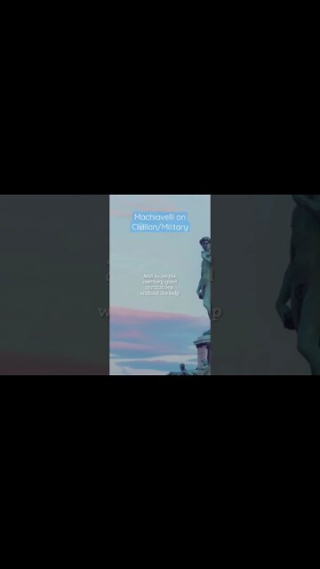 Machiavelli Civilian and Military 🤔 #shorts