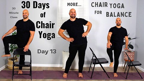 More... Chair Yoga For Balance - Day 13 - 30 Days Of Chair Yoga 2025