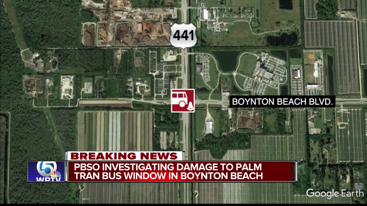 PBSO investigates damage to Palm Tran bus