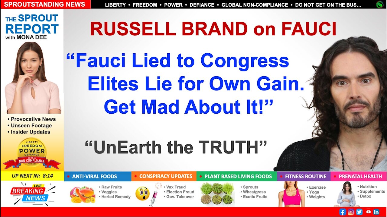 RUSSELL BRAND is MAD that FAUCI LIED TO CONGRESS. AGAIN!