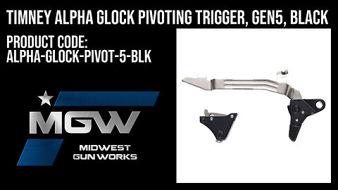 Timney Alpha Glock Pivoting Trigger, Gen5, Black - ALPHA-GLOCK-PIVOT-5-BLK